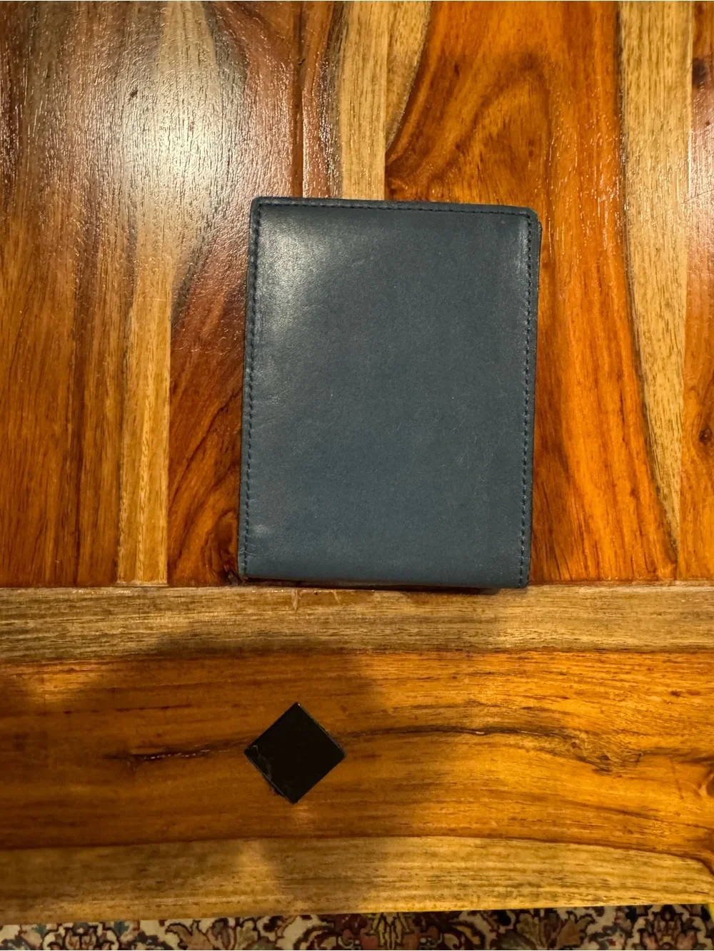 Beautiful blue and brown Coach men’s style leather wallet